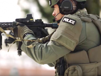 A scene from a Palo Alto police recruitment video.