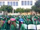 Students await the presentation of their diplomas at Palo Alto High School. Post photo by Allison Levitsky.