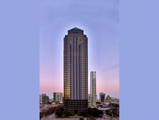 An example of a 50-story building is the Trammell Crow tower in Dallas. Photo from the website of Steam Realty Partners.