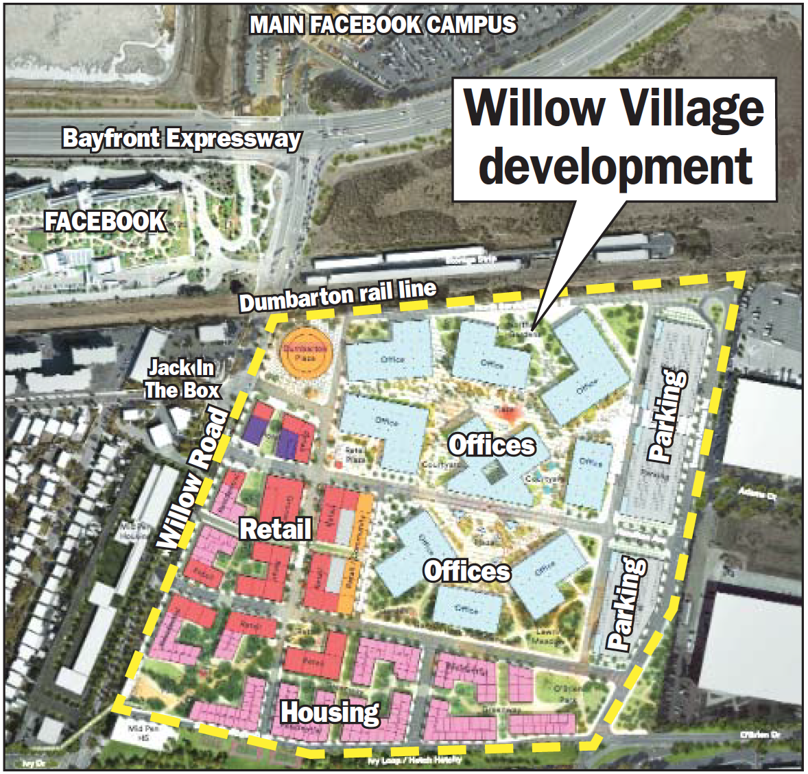 Facebook Village site plan Palo Alto Daily Post