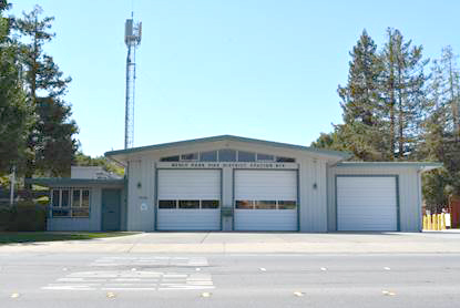 Menlo Park Fire Protection District Station 4 at 3322 Alameda de las Pulgas in unincorporated west Menlo Park