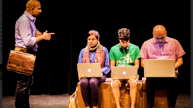 Varghese Muthalaly, Tannistha Mukherjee, Rohit Mukherjee and Natraj Kumar star in “Unicorns” at the Mountain View Center for the Performing Arts.