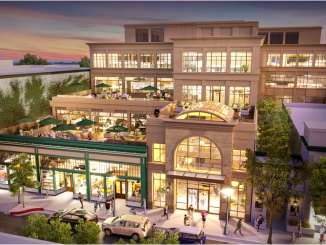 An artist's rendering of plans for 851 Main St. in Redwood City. Illustration courtesy of Acclaim Companies.