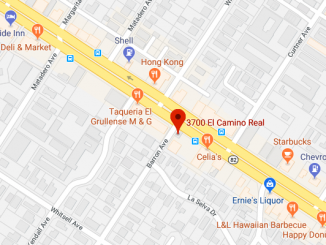 Location of Monday's collision between a bicyclist and a car in Palo Alto. Google Maps