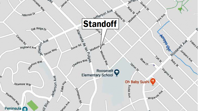 Former Redwood City police officer James McGee was in a standoff with police in his home in the 700 block of Winsor Way in Redwood City.