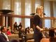 Marissa Mayer speaks to the Palo Alto City Council. Post photo by Allison Levitsky.