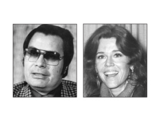 The Rev. Jim Jones, the founder of the Peoples Temple, and Jane Fonda.
