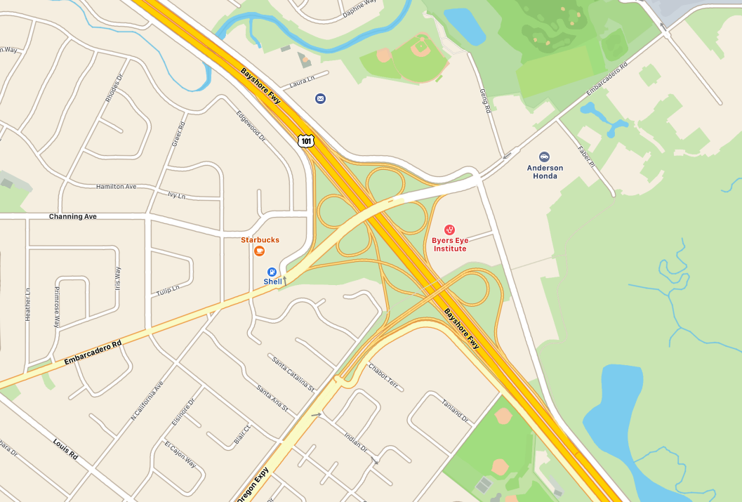 Embarcadero 101 interchange Palo Alto Daily Post