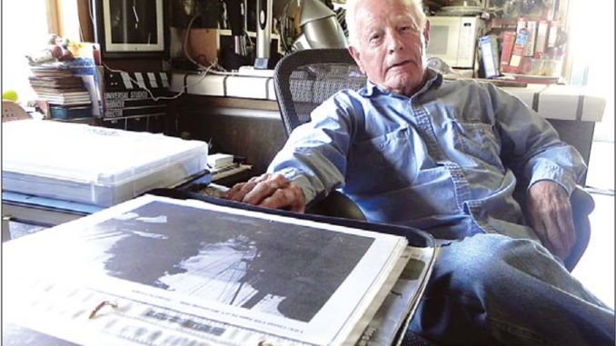 Former Channel 7 photographer Al Bullock at home in Belmont in 2015. Post file photo.