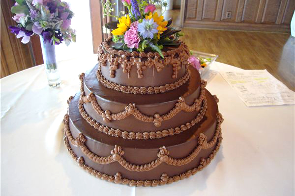 A Prolific Oven chocolate three tier stack cake. Photo from the Prolific Oven website.